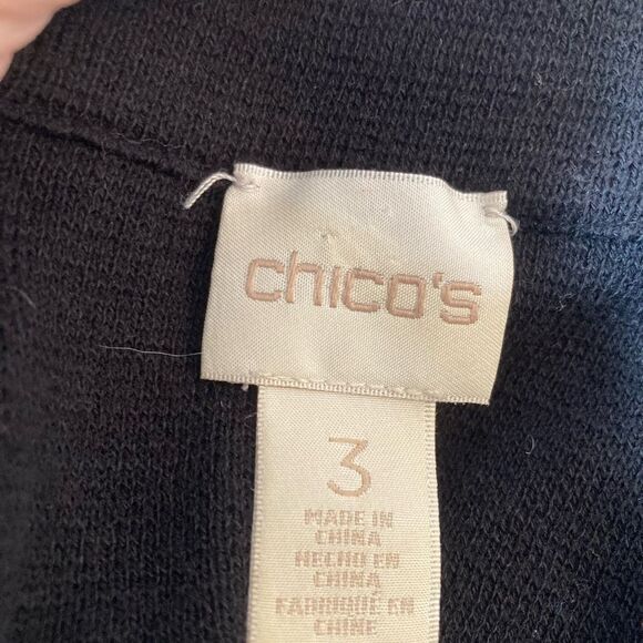 Chicos Elegant sweater Jacket w/ embroidery & beading - Picture 9 of 11